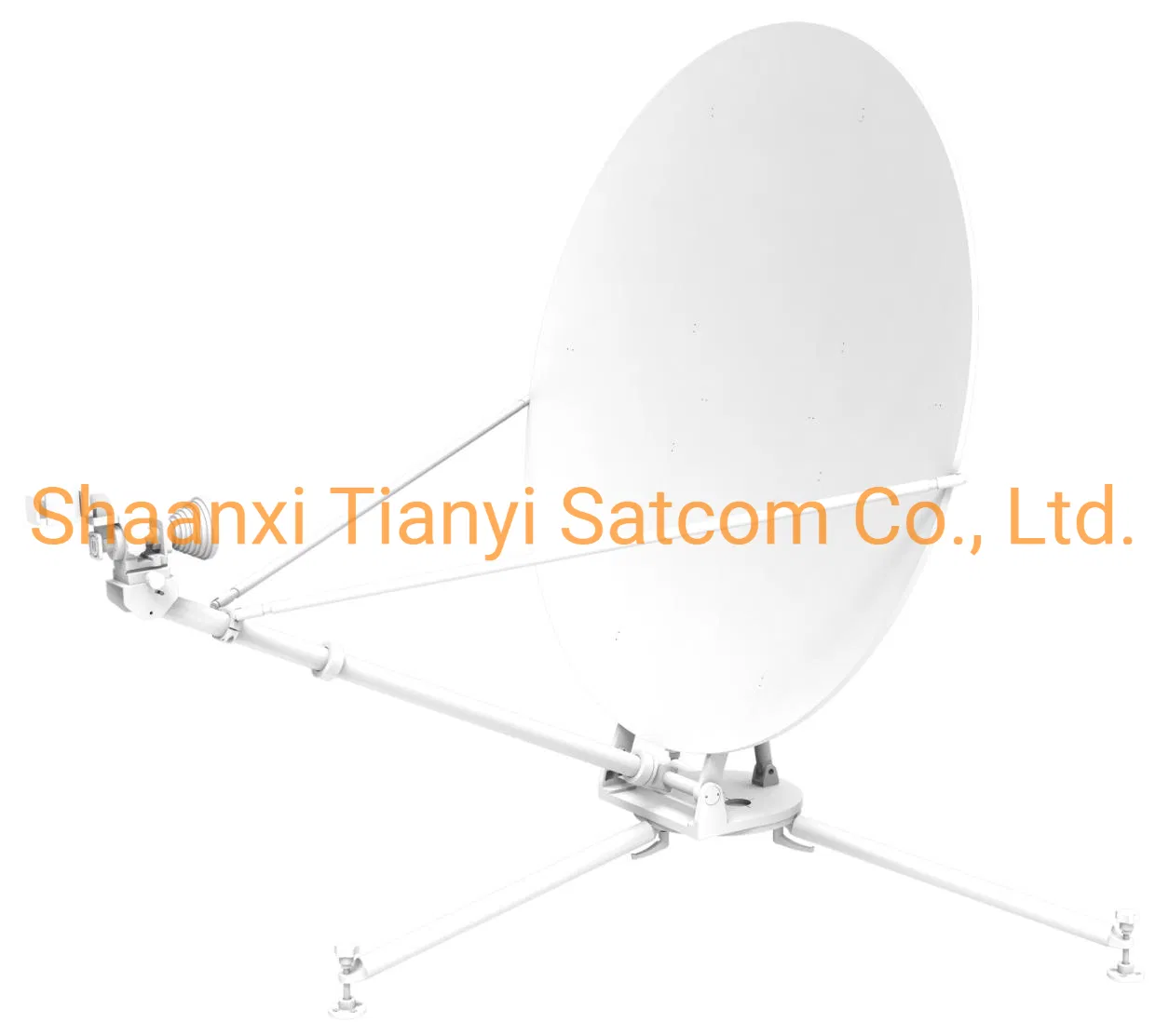 0.9m Ku Band Carbon Fiber Reflector Manual Flyaway Antenna System