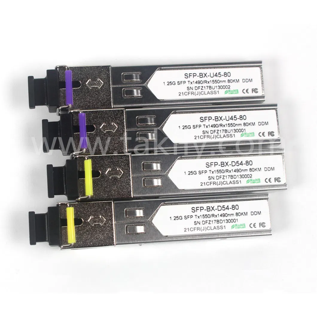 1.25g Sc 1310/1490/1550 Bidi Sc 20/40/80km SFP Transceiver Ddm