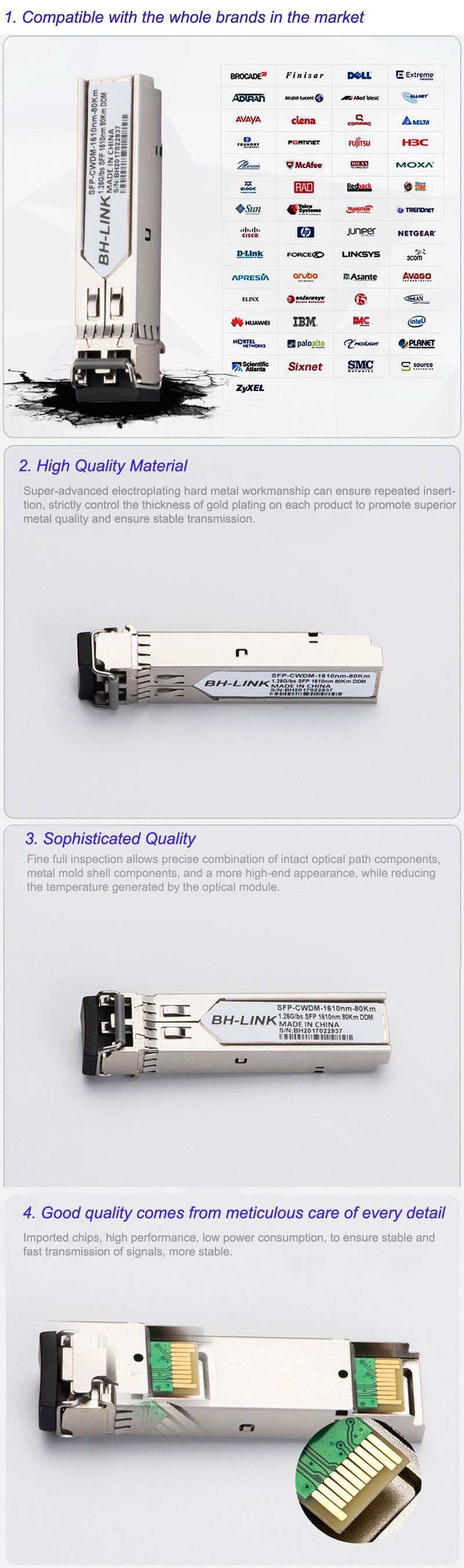 1 Pair of Gigabit Single-Mode Fiber Optical SFP Module SFP 1.25g 1310/1550nm 20km Compatible Cisco
