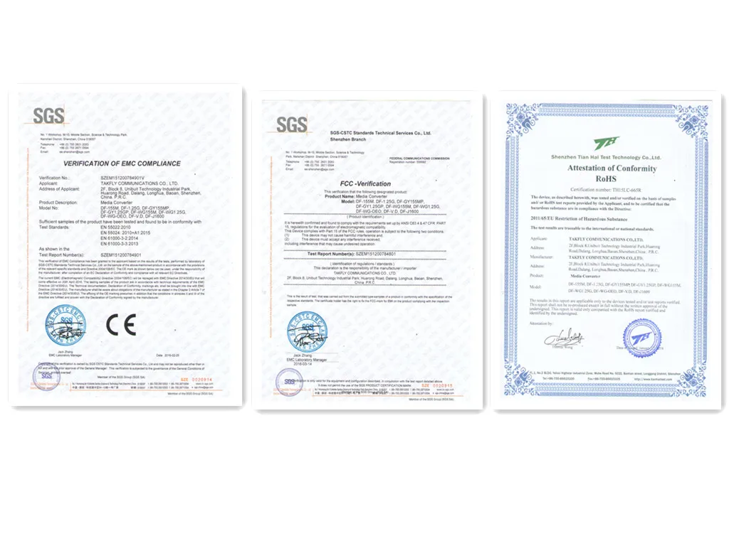 1000m Unmanaged 40km 80km Fiber Media Converter