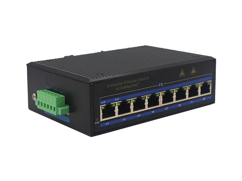 100m Industrial Switch Fiber Optic Poe Switch Industrial Poe Switch for IP Camera/Monitor