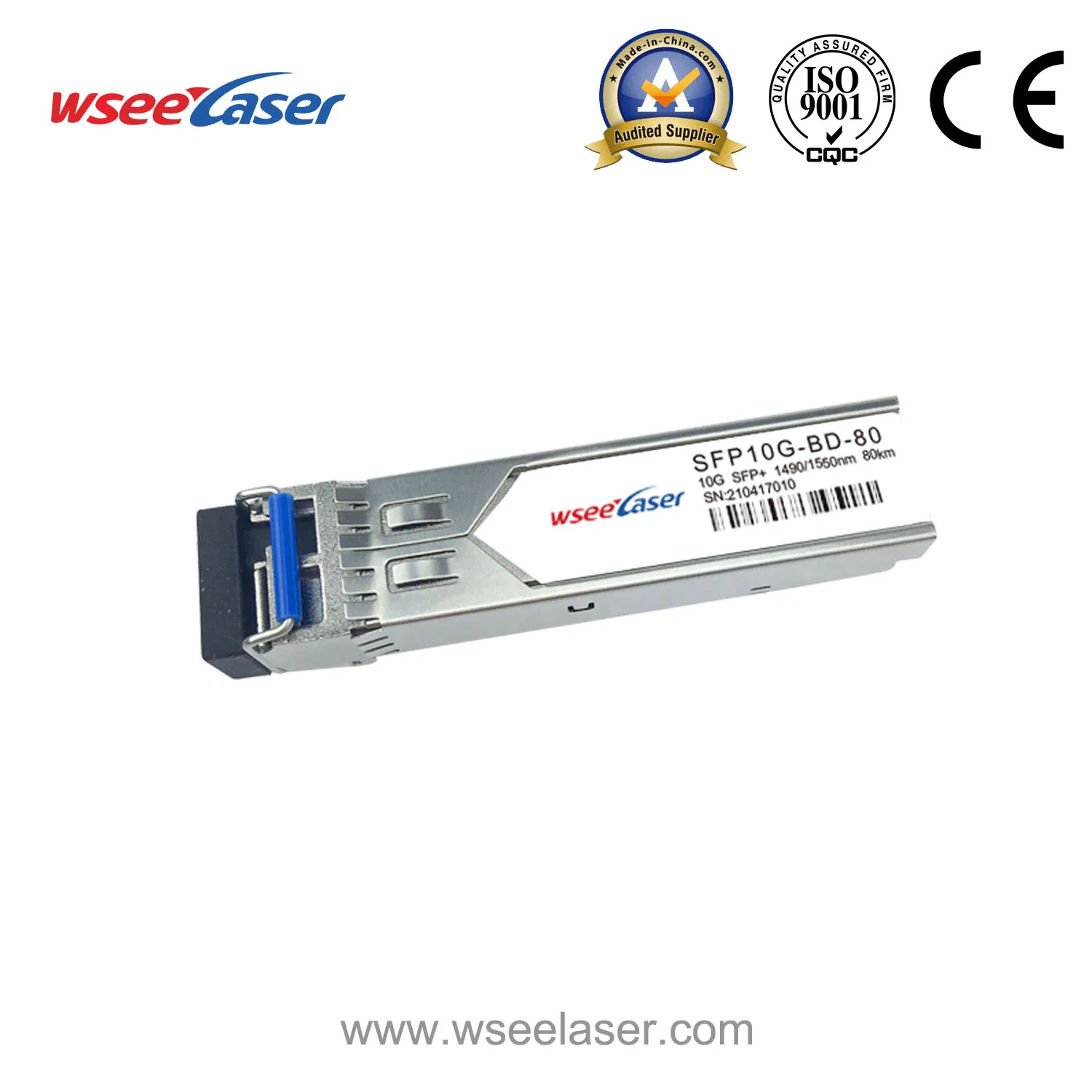10GB/S 1550 /1490nm Bidi SFP+ Fiber Optical Transceiver with Ddmi