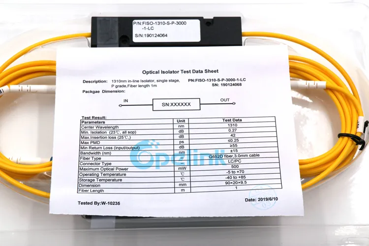 1310nm, 1550nmsingle/Dual Stage Optical Isolator LC/Upc for Fiber Optical Amplifiers