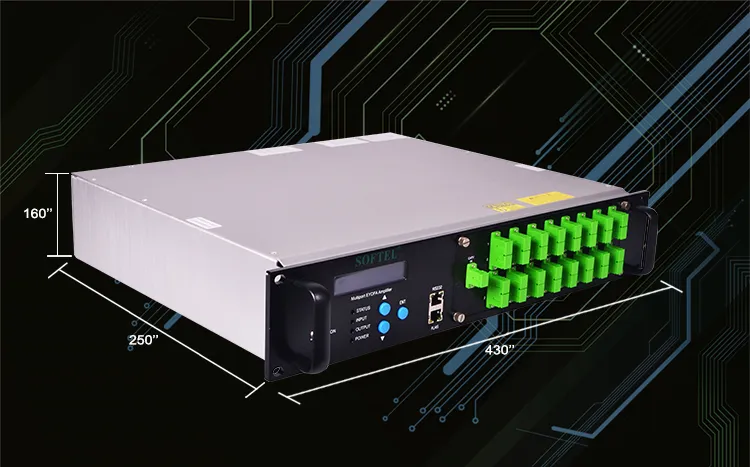 16 Port 23dBm CATV High Power 1550nm Optical Amplifier EDFA for Gpon