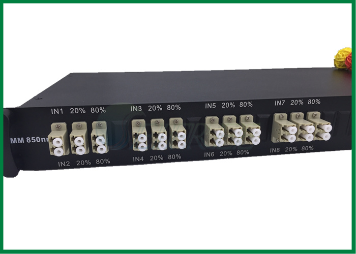 1u Rackmount Multimode Fiber Coupler/ Splitter 1X2 (8 in1)