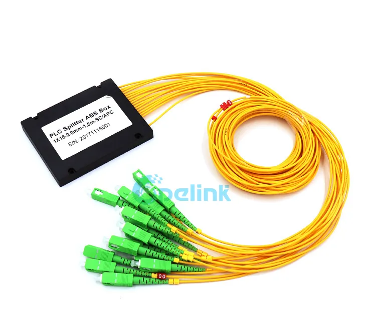 1X16 Sc/APC 2.0mm ABS Box Optical Fiber PLC Splitter