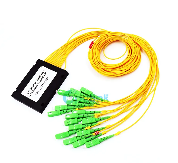 1X16 Sc/APC 2.0mm ABS Box Optical Fiber PLC Splitter