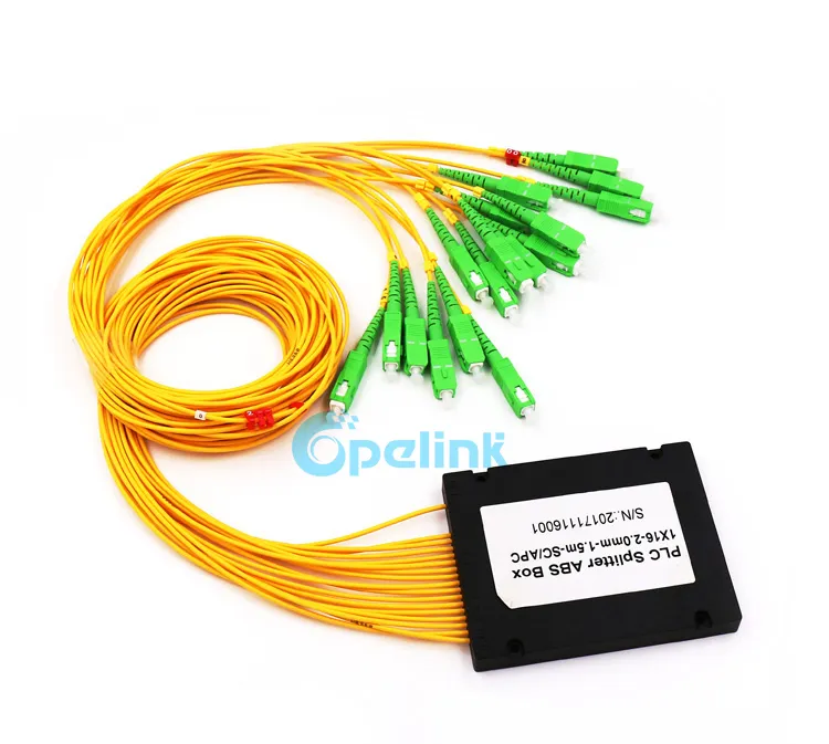 1X16 Sc/APC 2.0mm ABS Box Optical Fiber PLC Splitter