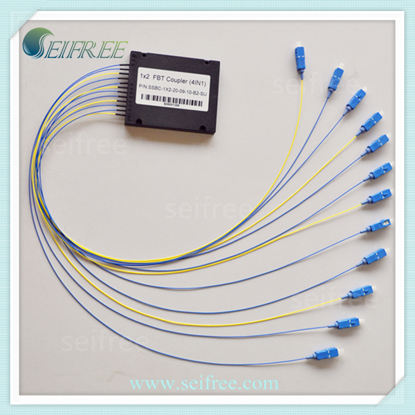1X2 Plastic Box Type Fiber Optical Coupler / Splitter (ODM)