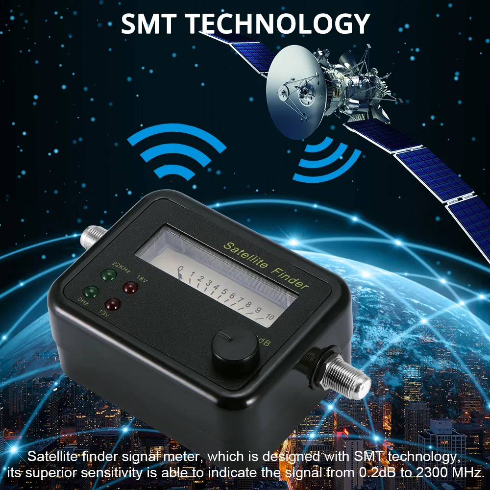 2 LED Light Displayed Digital Signal Satfinder Meter