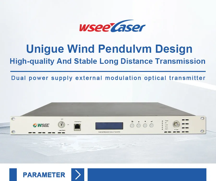 2 Output External 1550nm Optical CATV Transmitter for 150km Transmission