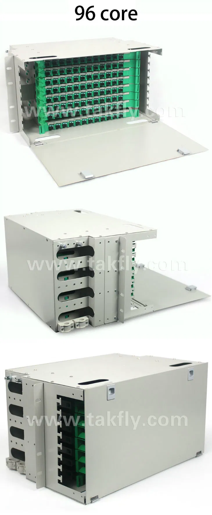 24-144 Core Rack Mounted Cold-Roll Steel Fiber Optic ODF