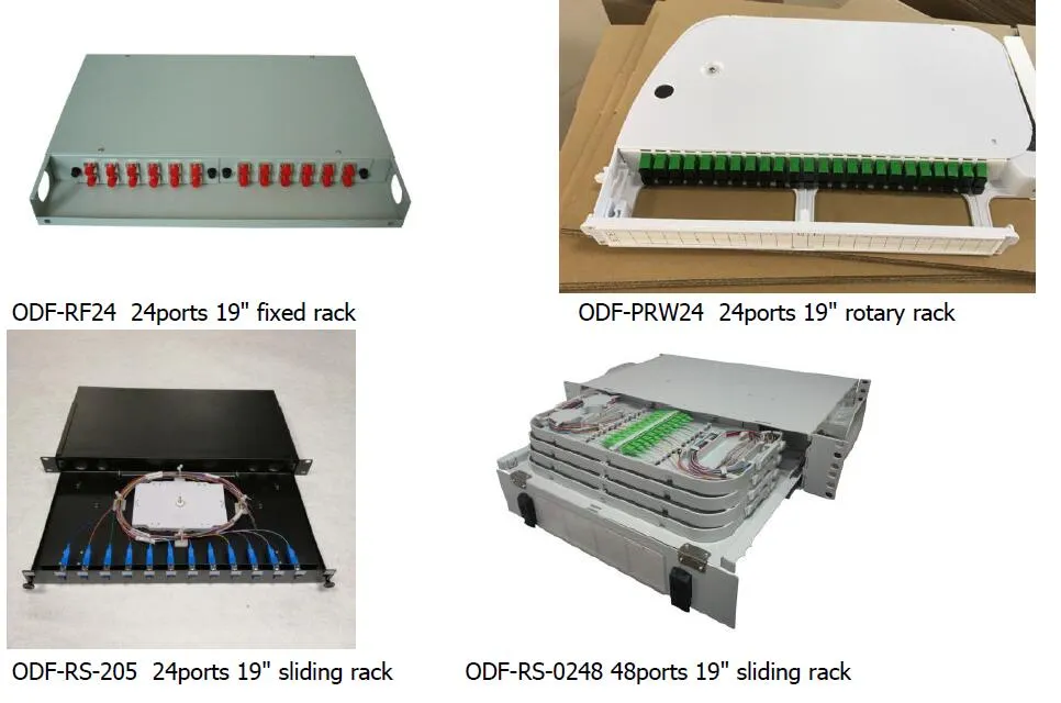 24 Cores Metal 19inch Slidable Fiber Optic Patch Panel ODF