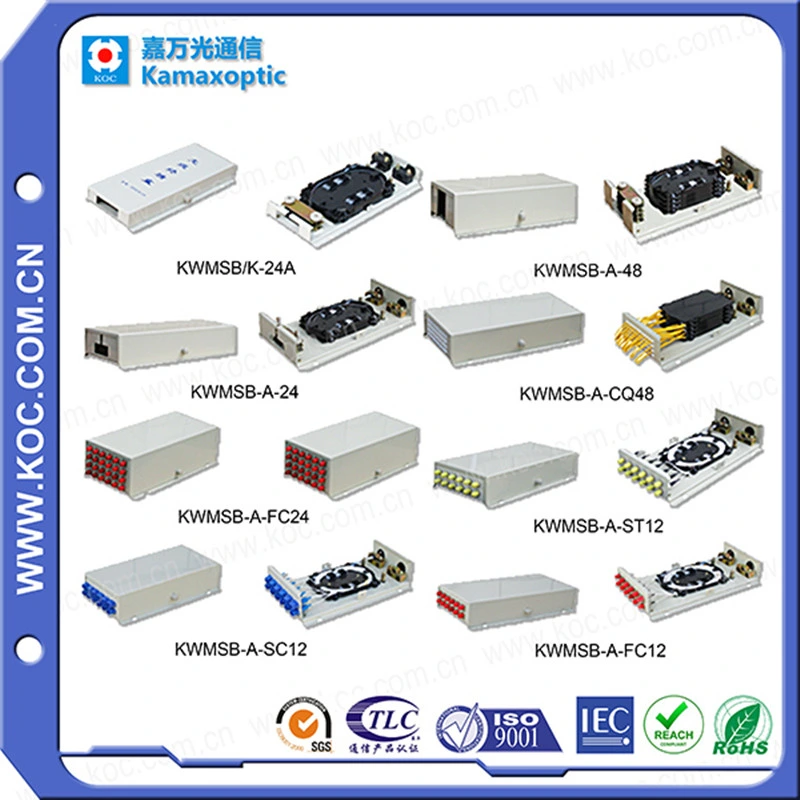 24f Rack Mounted Fiber Patch Panel with Sc/FC/St/LC Adapters