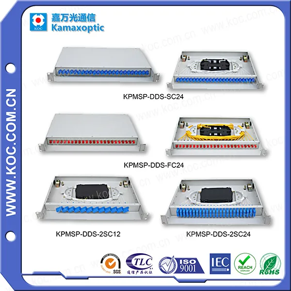 24f Rack Mounted Fiber Patch Panel with Sc/FC/St/LC Adapters