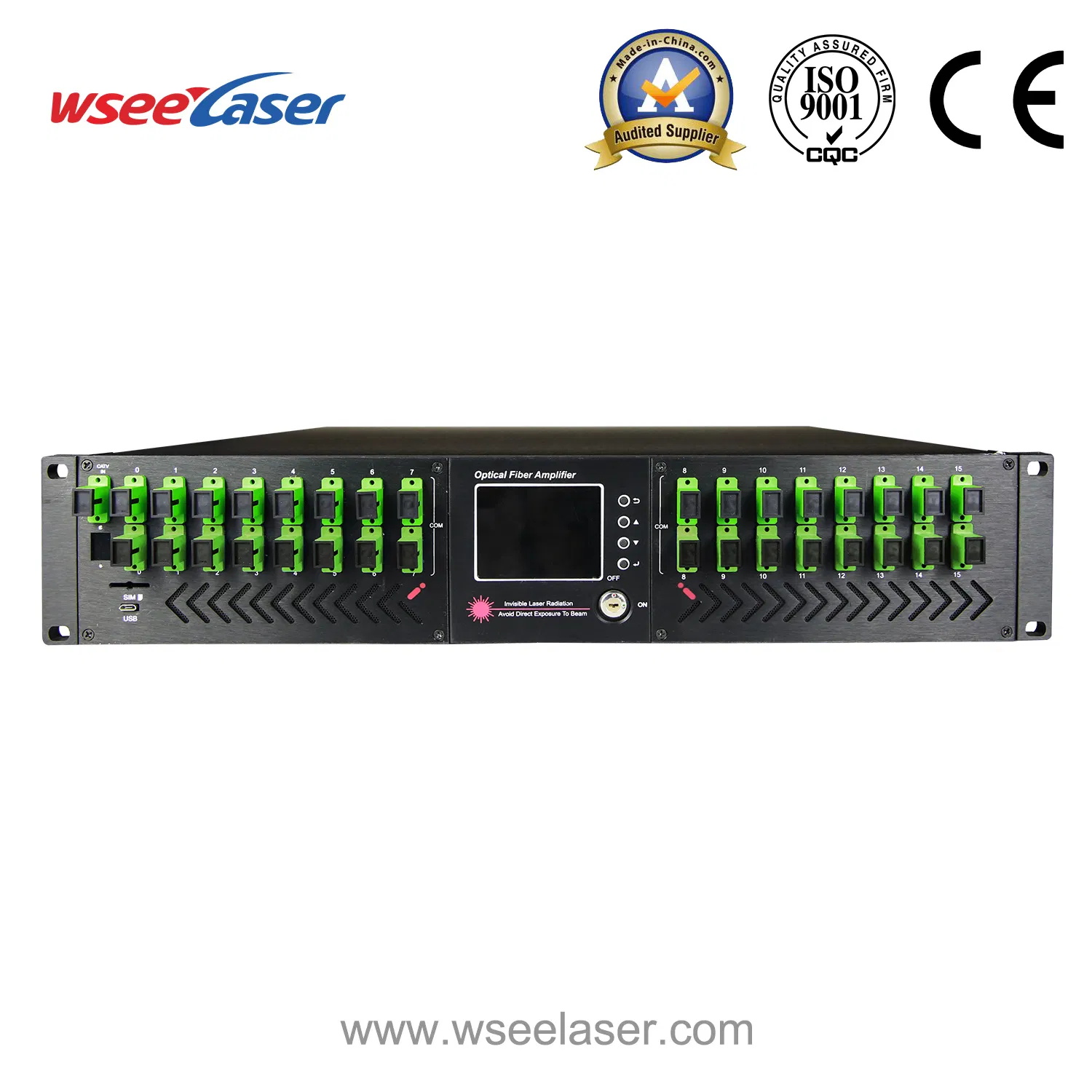 2u 1550nm High Power Optical Amplifier EDFA From Factory with Wdm