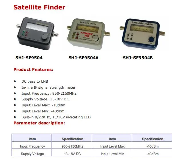 4 LED Lights Europe Hot Sale Satellite Finder Factory Price