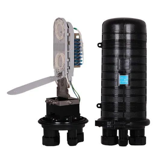 4 Prots, Max 120core, 12-24f Tray Dome Type Fiber Optic Splice Closure (FOSC) for FTTH