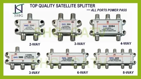 5-2400MHz 2 Way Satellite Splitter (SSPDR2W)