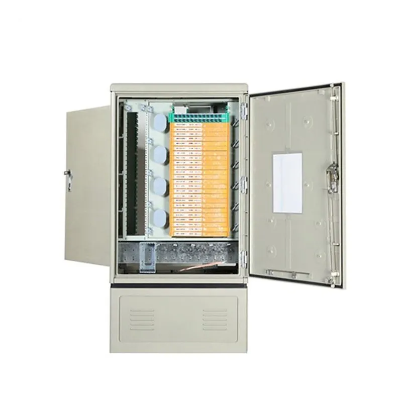576 Cores Dual Door Glass-Fiber Polyester (SMC) Outdoor Fiber Optical Cross Connection Cabinet Odn Network Optical Cable Cross Cabinet