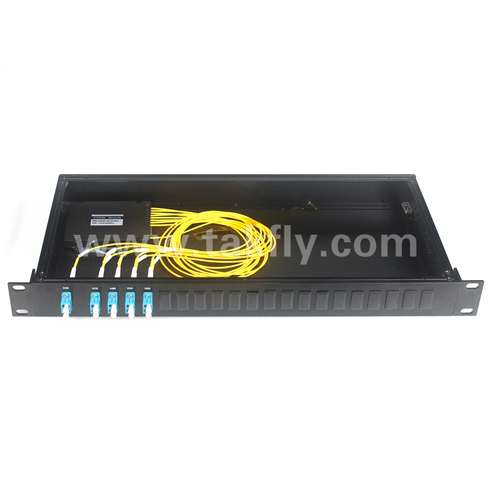 8+1 CH Fiber Optical Mux/Demux Rackmount CWDM with SFP Module