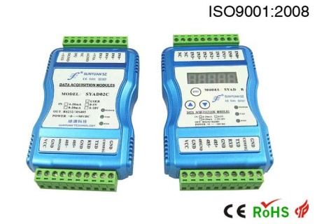 8 Channels 4-20mA/0-10V/5V to RS232/RS485 Converter (each channel non-isolation) Analog Signal Conditioning Module Data Acquisition