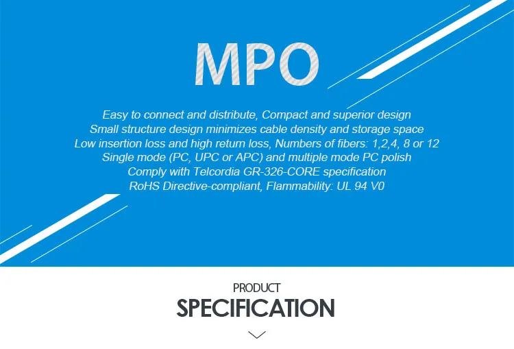 8core 12core 24core 48core Om3 Om4 MPO/PC - MPO/PC LSZH Outsheeth Jumper Cable