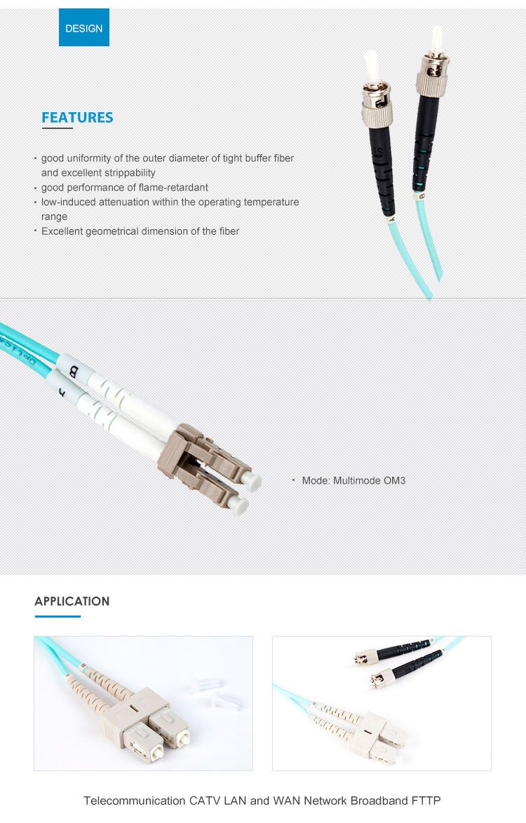 Anatel Certificate Necero 20 Years OEM Factory Large Bending Radius 2.0mm PVC Jacket Sc-St Single Mode Optical Fiber Patch Cord
