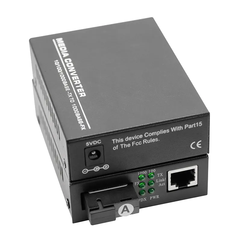 Bidi Wdm Single Fiber 10/100/1000m 1310/ 1550 20km Llf LFP SFP Fiber Optic Media Converter OEM Factory