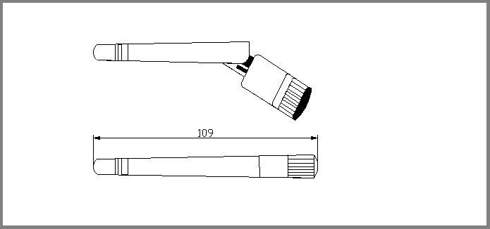 Black Rubber Antenna Indoor 3G Antenna with SMA R/a