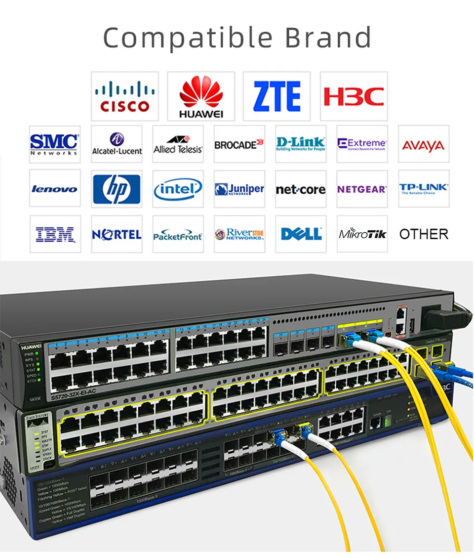 Brocade 10G-XFP-ZR Compatible 10GBASE-ZR XFP 1550nm 80km DOM LC SMF Transceiver Module
