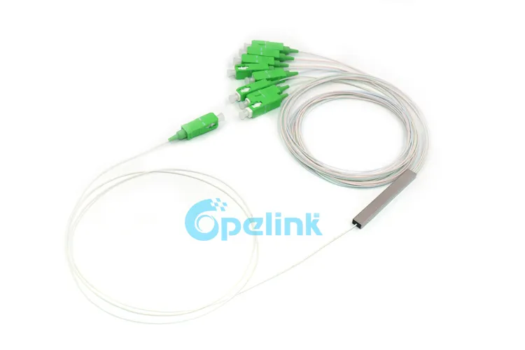 Cheap Price Opelink/OEM PVC/LSZH 1X8 Fiber Optic PLC Splitter From 1260 to 1650nm 0.5 Meter