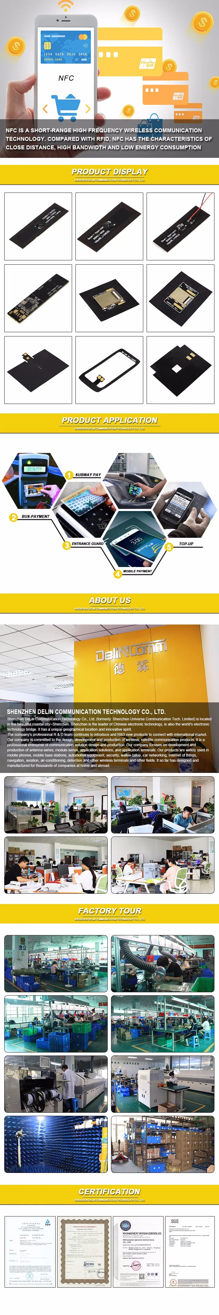 Delincomm NFC Writer NFC Reader NFC Peer to Peer Controller NFC Payment NFC Identification Module with Integrated Antenna