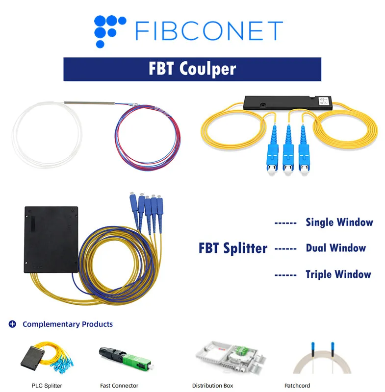 Fibconet 1X2 FC Upc Steel Tube Fbt Coupler