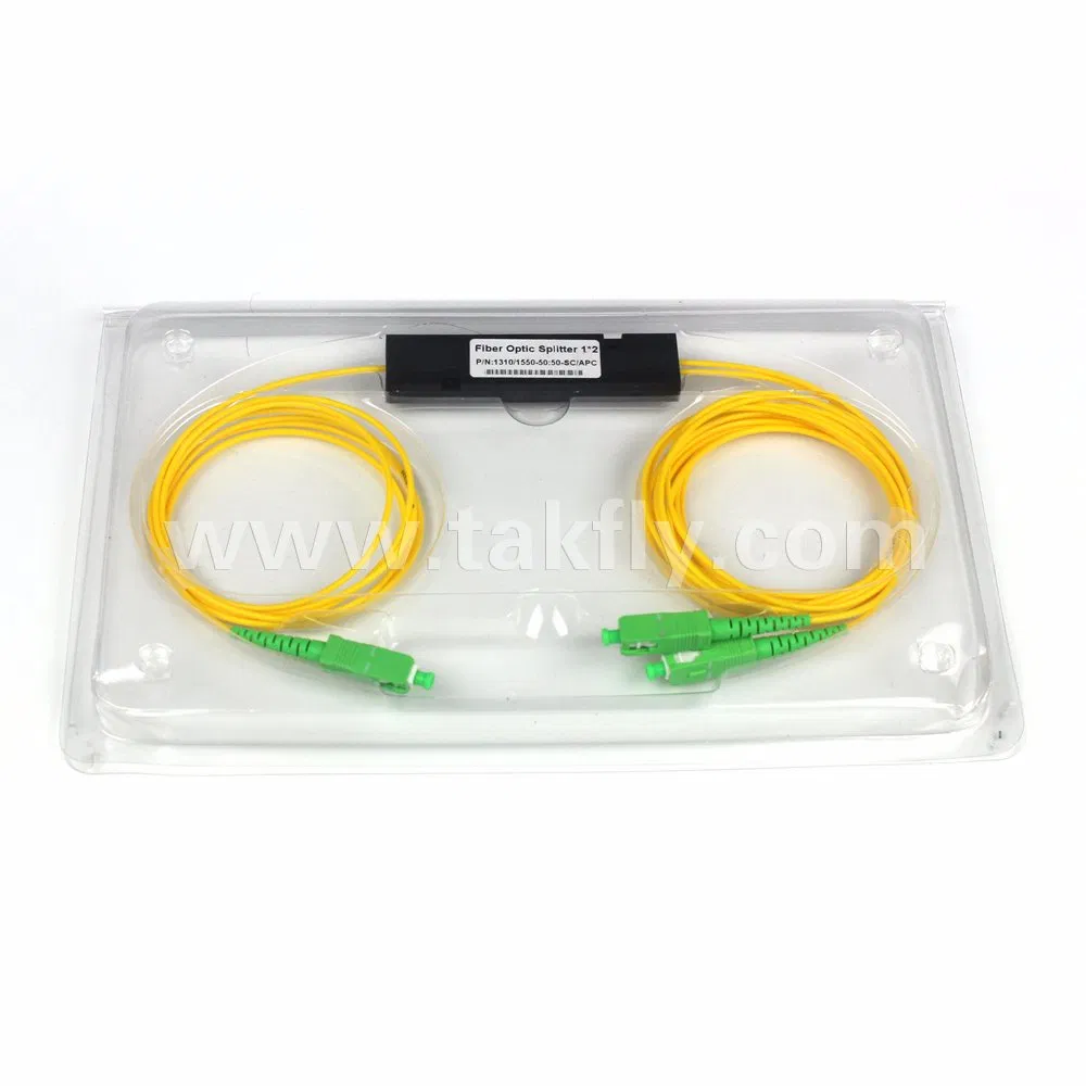 Fibre Optic Sc APC 1 to 2 PLC Splitter
