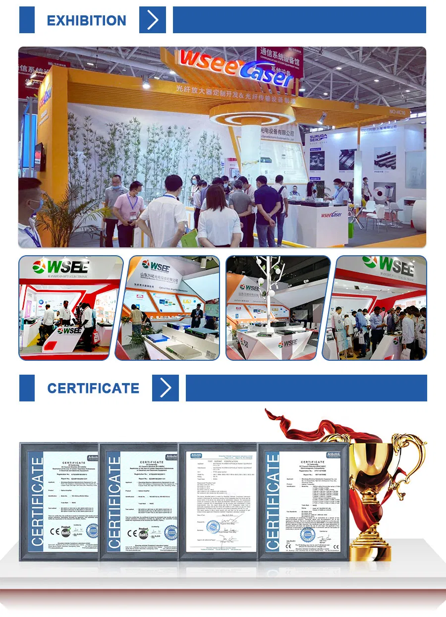 FTTH Gpon CATV Network Optical Amplifier Pon EDFA 1550 with Wdm