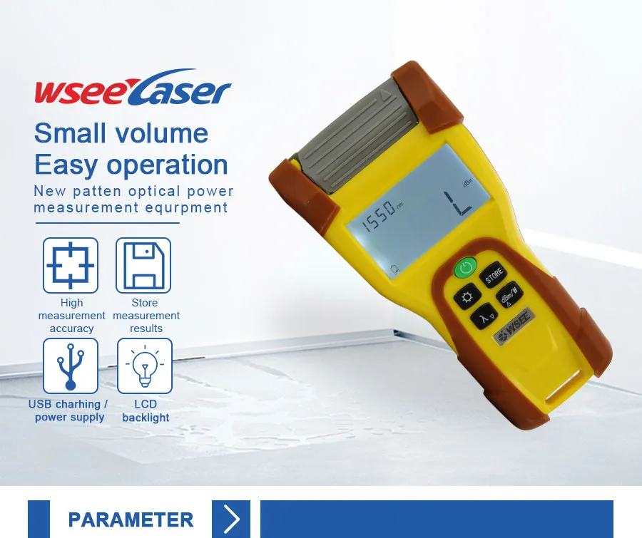 FTTH Handheld 1310nm 1490nm/ 1550nm Olt/Ont Pon Optical Power Meter Fiber Optic Medidor De Potencia De Fibra Optica