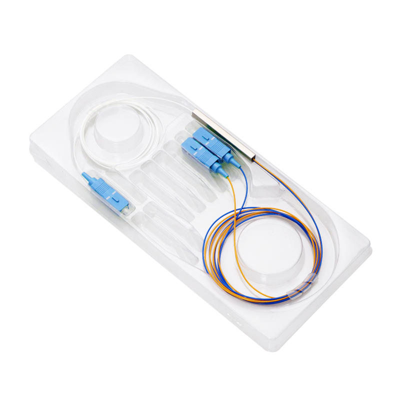 FTTH Steel Mini Type 1X8 PLC Splitter Single Mode Sc/Upc Fiber Optic Splitter