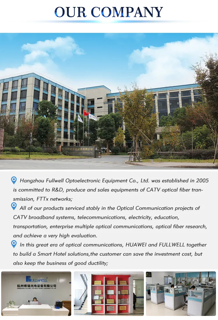 Fullwell Big Screen Menu of The Pon CATV EDFA Small Case