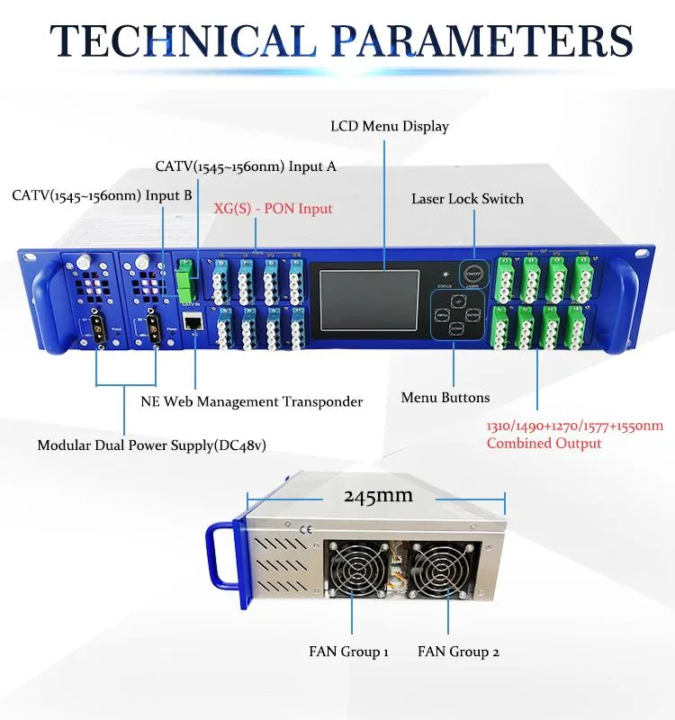 Fullwell Huawei Style CATV Xgs-Pon Wdm EDFA