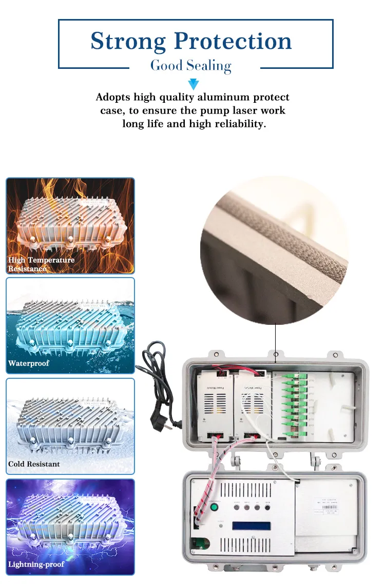 Fullwell Outdoor Bi-Directional Cable TV AGC Trunk Amplifier