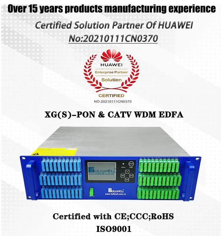 Fullwell Xgs-Pon & CATV Wdm EDFA Amplifier for 64 Ports