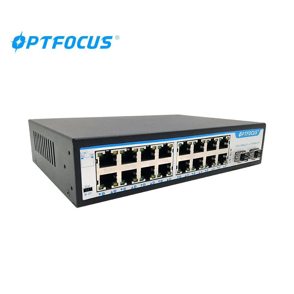 Gigabit Unmanaged Rack Mount 16 Port Poe Network Switch