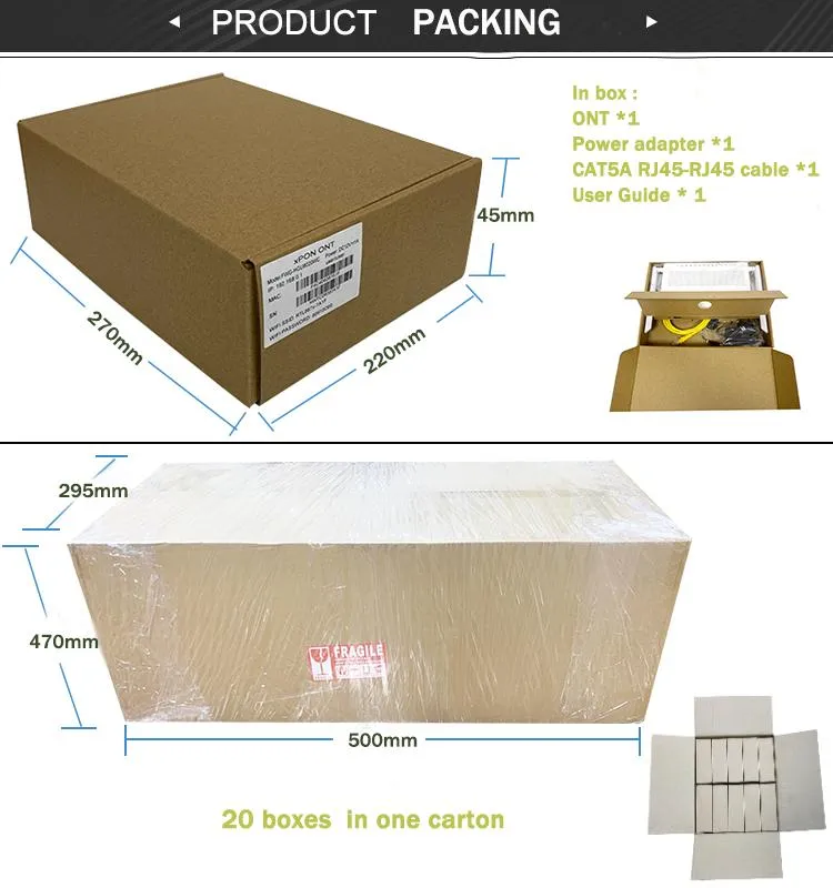 Gpon Epon Dual Mode Hgu Ont with AC WiFi