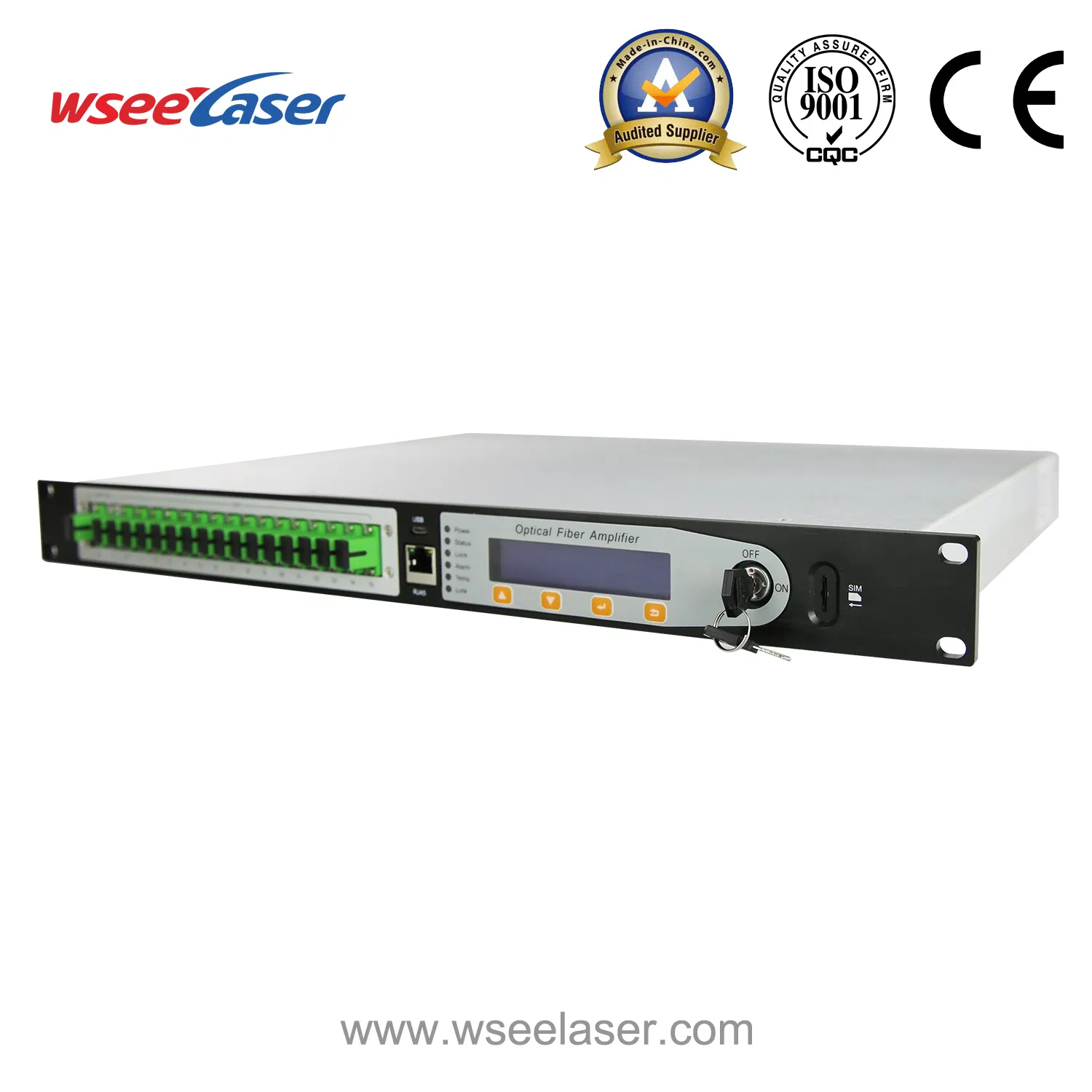 High Power EDFA 16 Port 19dBm Fiber Optic Signal Amplifier