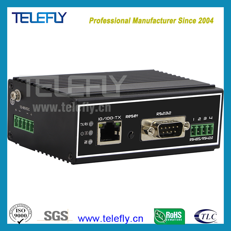 Industrialrs-232/485/422 Serial Port Into TCP/IP Serial to Ethernet Converter TCP, UDP , HTTP, DNS, DHCP, Snmp and Modbus Gateway
