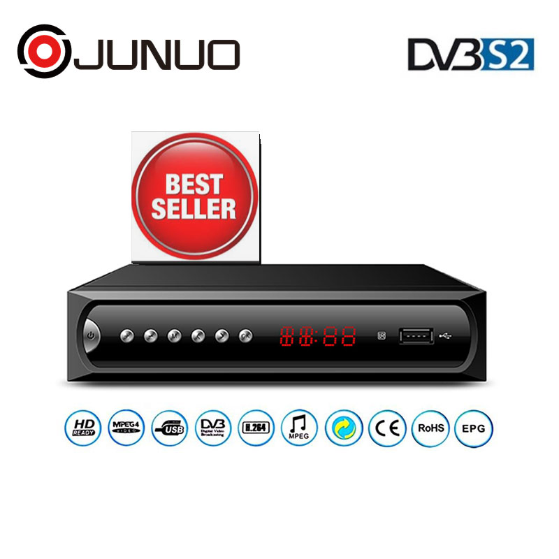 Junuo Best DVB-S2 Receptor Satellite Decoder USB WiFi HD 1080P Support