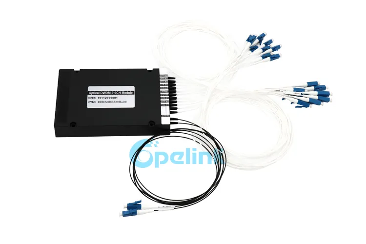 LC/PC ABS Box 9+1CH Mux /Demux RoHS Optical DWDM with High Quality