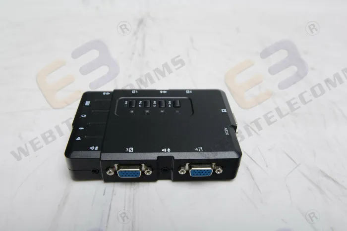Mini Plastic Case 4 VGA Port Desktop Kvm Switch Console