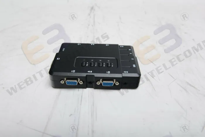Mini Plastic Case 4 VGA Port Desktop Kvm Switch Console